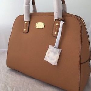 Michael Kors Acorn SANDRINE Leather Satchel Bag